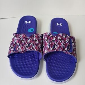 Under Armour Women's Ignite Pro Graphic Slide Slip On Sandals Size 10 NWOT